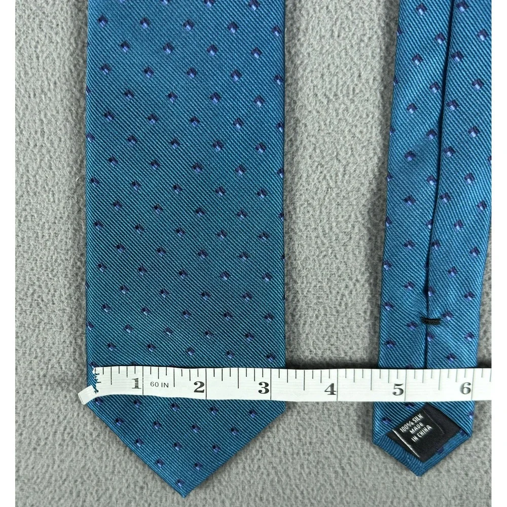 Jos A Bank Tie Blue Check Executive Collection Woven Silk Business New